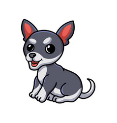 Cute Chihuahua Dog Cartoon Sitting