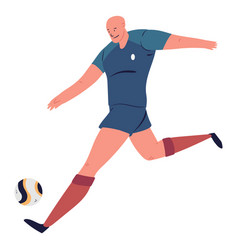 Soccer Player Kicking Ball Character