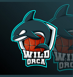 Wild Orca Basketball Animal Team Badge