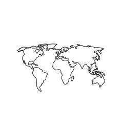 Continuous Single Line Style World Earth Globe