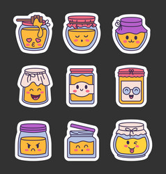 Cute Kawaii Honey Jar Sticker Bookmark