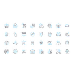 Environmental Science Linear Icons Set