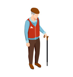 Isometric Senior Man