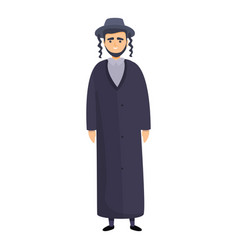 Jewish Young Priest Icon Cartoon Style