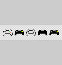 Set Of Console Gaming Gamepad Icon Joystick