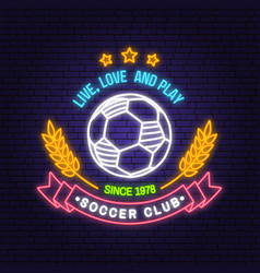 Soccer Football Club Bright Neon Sign