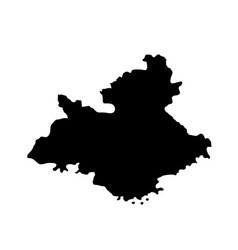 Provence Alpes Cote D Azur Map Silhouette