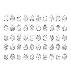 Easter Egg Set Black And White Coloring Book