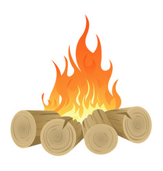 Large Bonfire On White Background