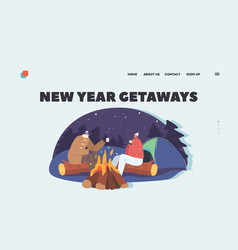 New Year Getaway Landing Page Template Loving Man