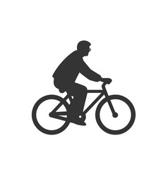 Senior Citizen Riding A Bike Icon