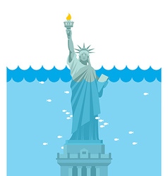 Statue Of Liberty Flood Usa Attraction Underwater