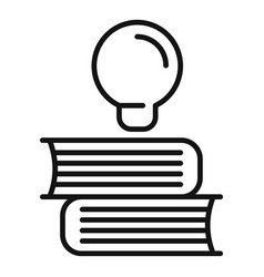 Book Stack Idea Icon Outline Problem