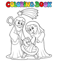 Coloring Book Nativity Scene 1