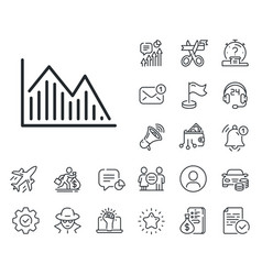 Financial Chart Line Icon Finance Graph