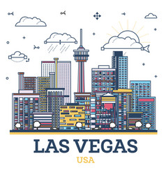 Outline Las Vegas Nevada City Skyline With