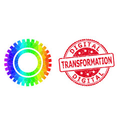 Round Distress Digital Transformation Stamp