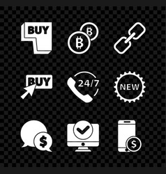 Set Buy Button Cryptocurrency Coin Bitcoin Chain