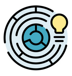 Idea Concentration Icon Flat