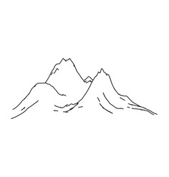 Outline Inaccessible Cordillera Mountains