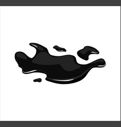 A Black Oil Slick On White Isolated Background