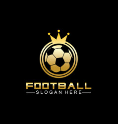 Luxury Golden Football King Logo Design