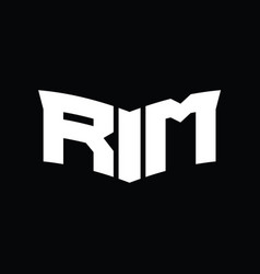 Rm Logo Monogram With Shield Slice Shape Design