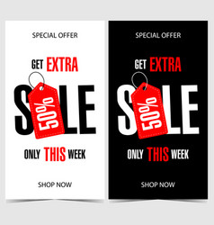 Sale Banner With Red Price Tag