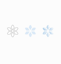 Snowflakes Sticker Pack 6 Ray Snowflake In Three