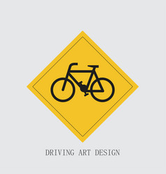 Bicycle Sign On A White Background