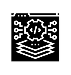 Full Stack Development Software Glyph Icon