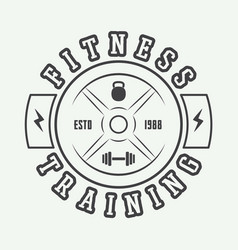 Gym Logo In Vintage Style