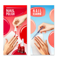 Nail Care Polish 2 Banners Set