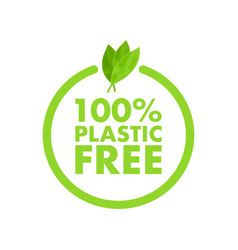 Plastic Free Green Icon Badge Bpa Plastic Free