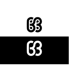 Abstract Initial Bb Letter Logo