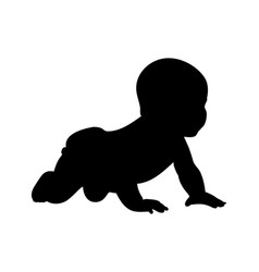 Baby Crawling Silhouette