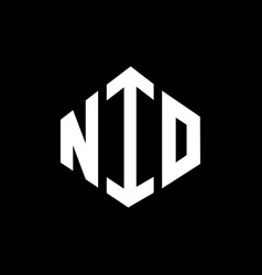 Nio Letter Logo Design With Polygon Shape