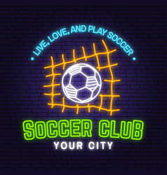 Soccer Football Club Bright Neon Sign