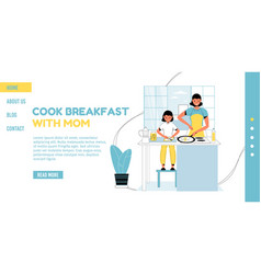 Mom Daughter Cook Breakfast Together Landing Page