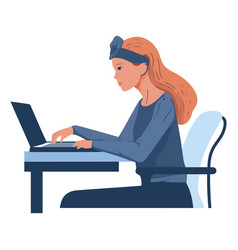 Woman Working On Desk