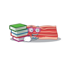 A Diligent Student In Bacon Mascot Design Concept