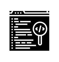 Code Review Software Glyph Icon