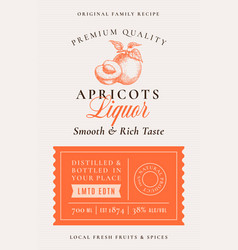 Family Recipe Apricot Liquor Acohol Label