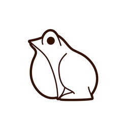 Frog Side View Cartoon Graphic