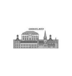 Germany Bonn City Skyline Isolated