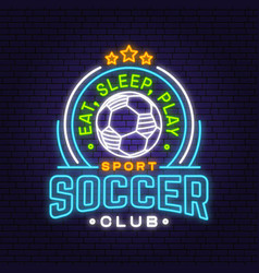 Soccer Football Club Bright Neon Sign