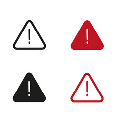 Exclamation Point Triangle Security Icon Set