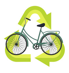 Green Nature Eco Bike For Logo Design Ecology