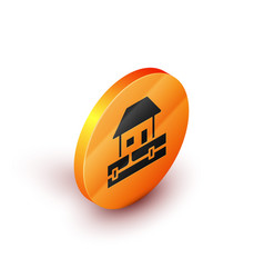 Isometric Water Supply Pipes And House Icon