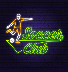 Soccer Football Club Bright Neon Sign